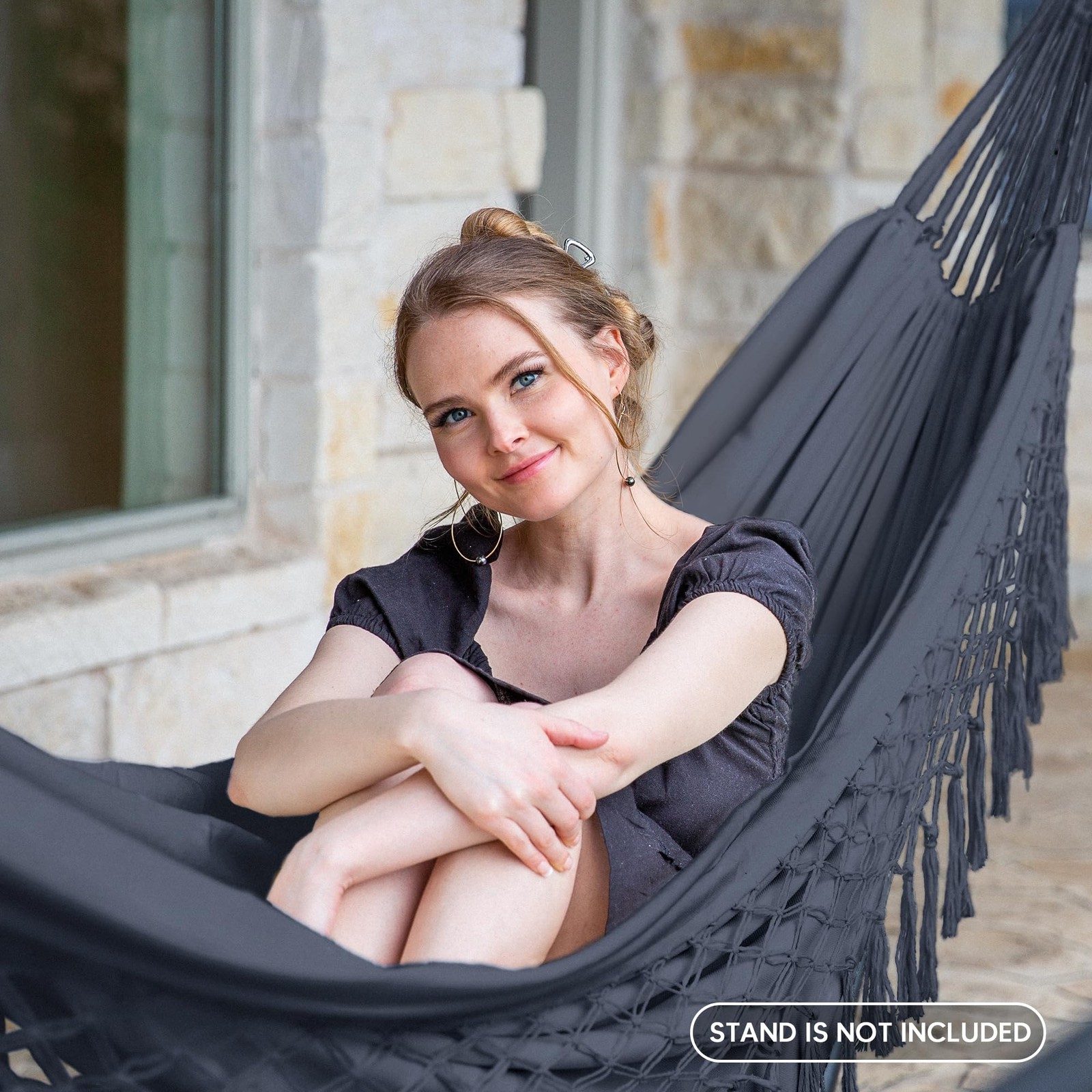 SUNCREAT Extra Large Double Hanging Hammock for Camping, Hammocks for Outside 2