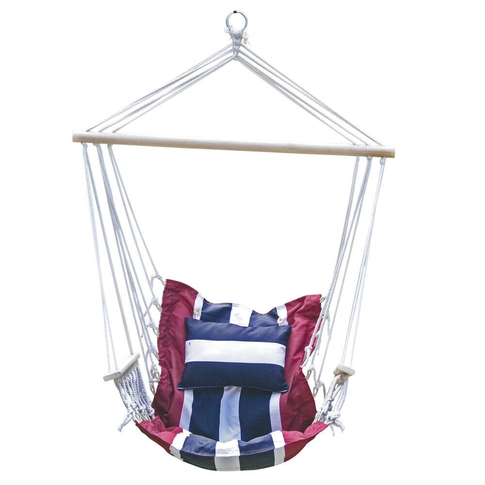 21″ Multicolor Striped Polyester Patio Hanging Hammock Chair 250 lbs Capacity