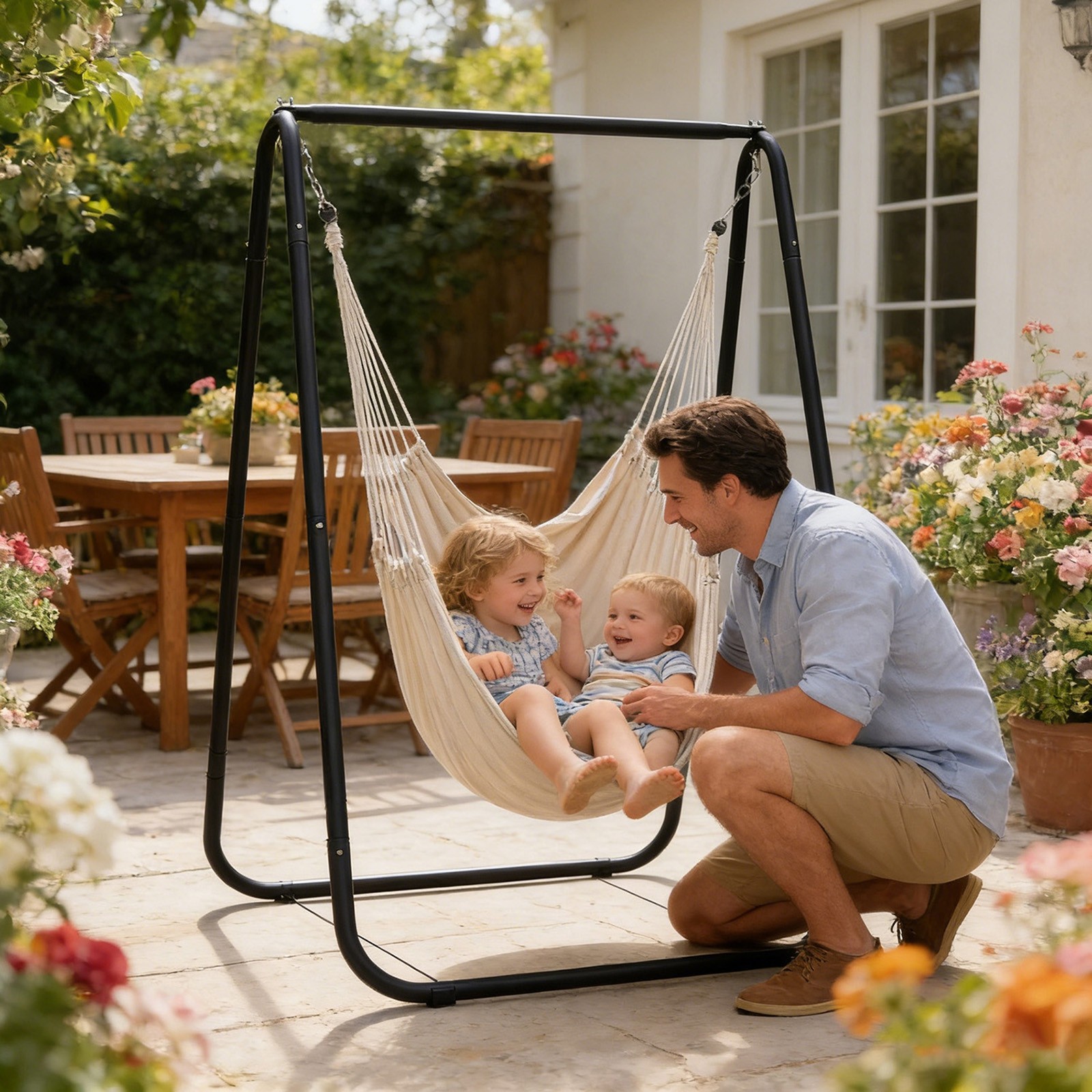 Hammock Chair Stand, Hanging Chair Stand Only, 330 LBS, Black