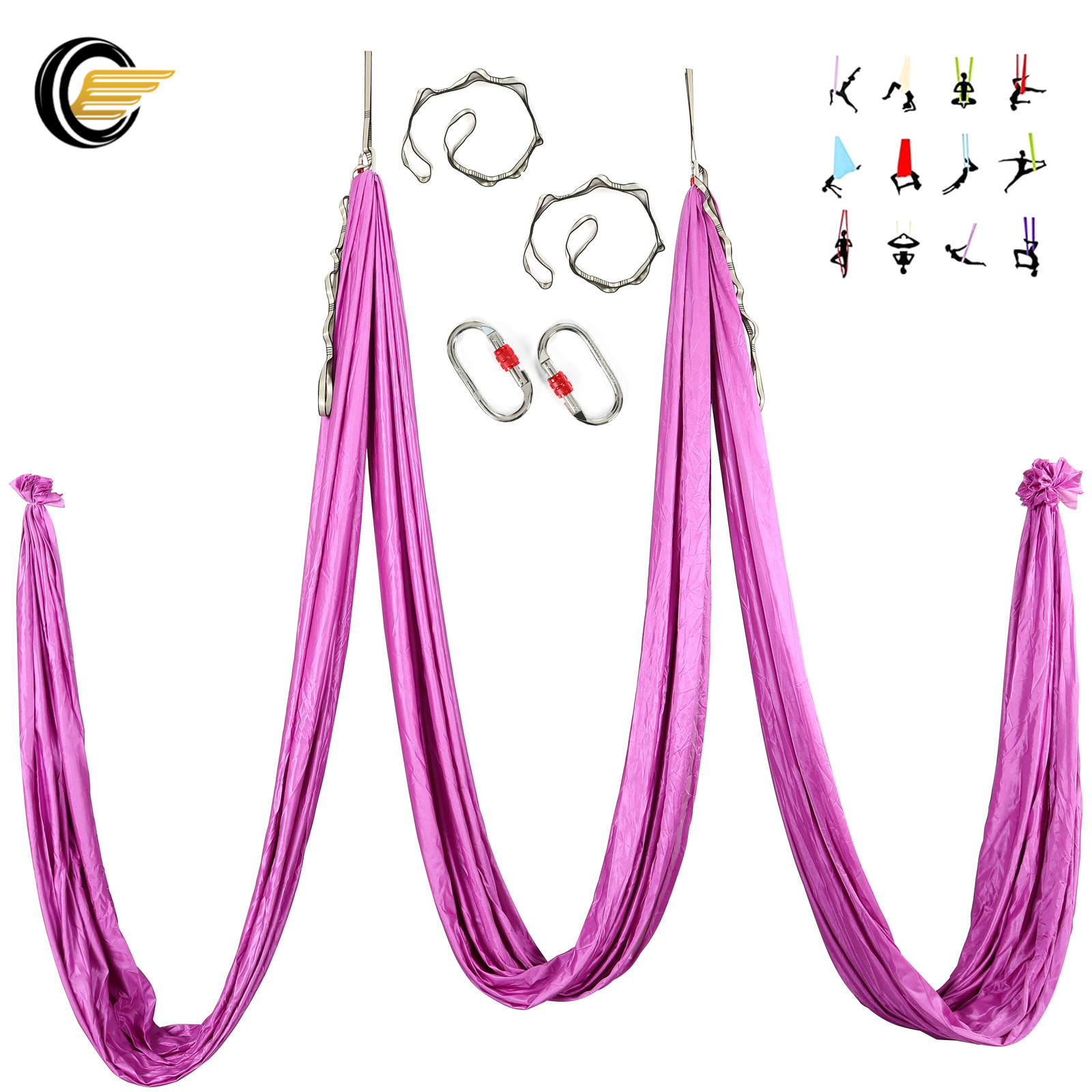 Yoga Swing Aerial Silks 13 Yards For Home Gymnastics Hammock Swing Aerial Silk