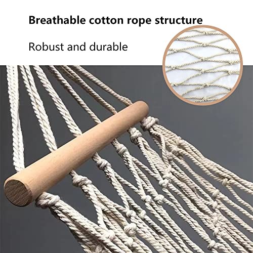 Cotton Rope Hammocks with Wood Spreader,Traditional Hand Woven Children
