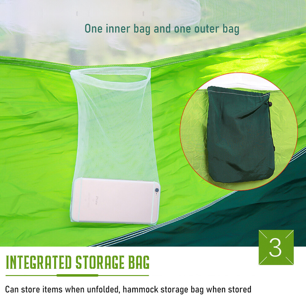 2 Person Double Camping Hammock Chair Bed Outdoor Garden Hanging Swing Sleeping