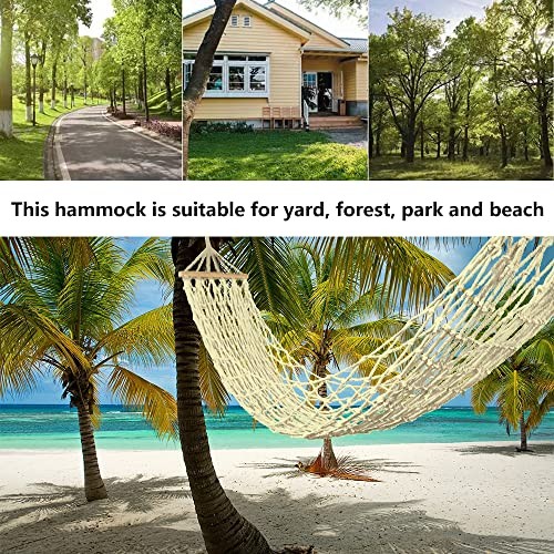 Cotton Rope Hammocks with Wood Spreader,Traditional Hand Woven Children