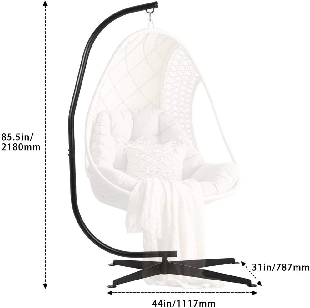Heavy Duty C Stand for Hammock Chair – Indoor/Outdoor Use, Black