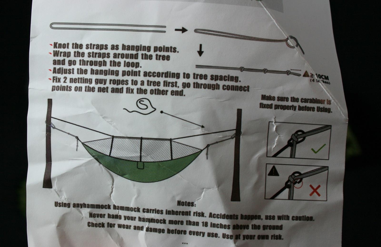 Army Green Nylon Multi-Purpose Tree-Anchored Hammock With Mosquito Net New