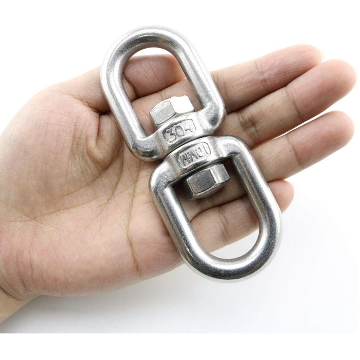 Stainless Steel Swivel Ring Double Ended Eye Hook Shackle Connector For Hanging