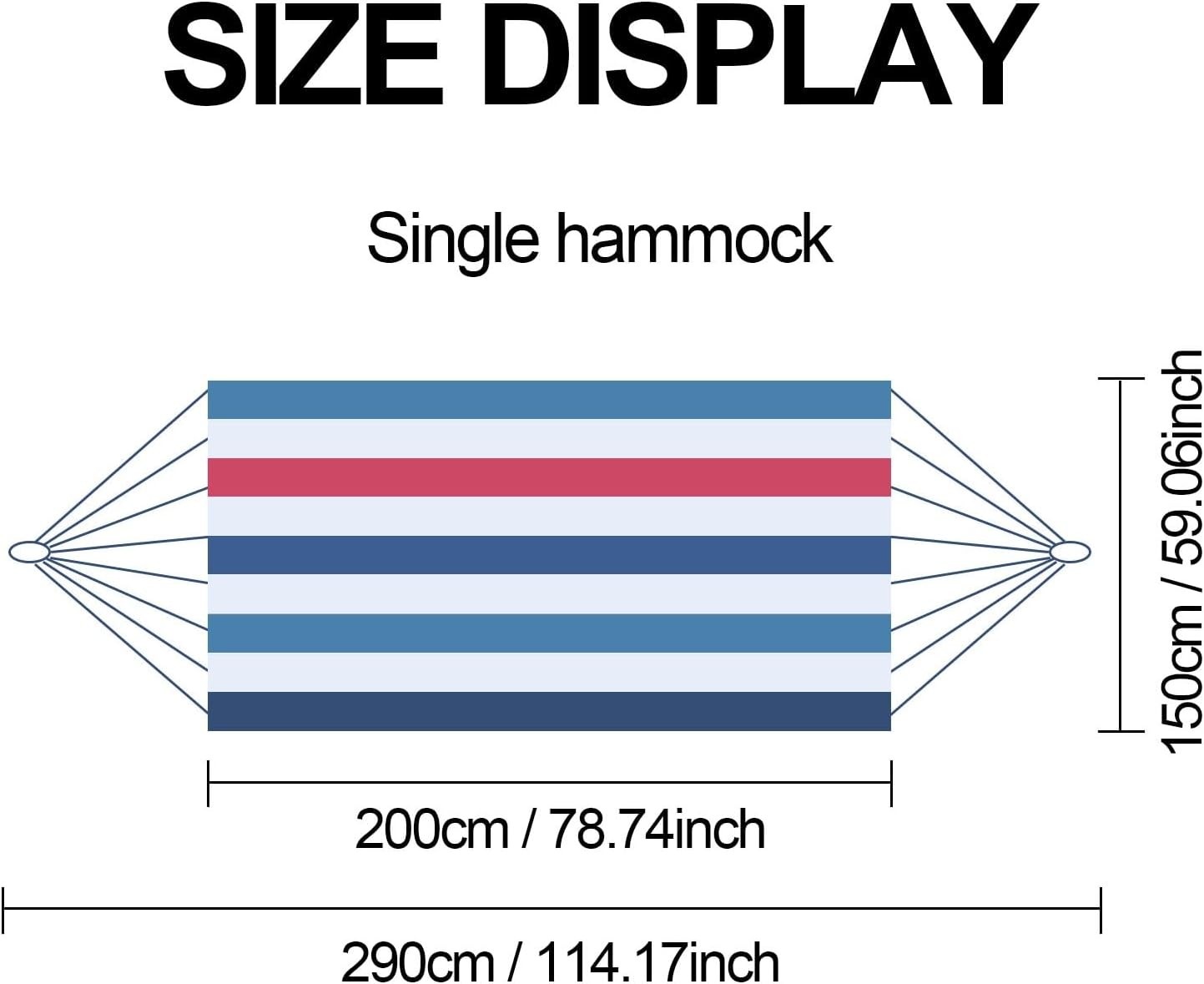 Double Hammock Comfortable with Tree Straps Holds Hanging Kit