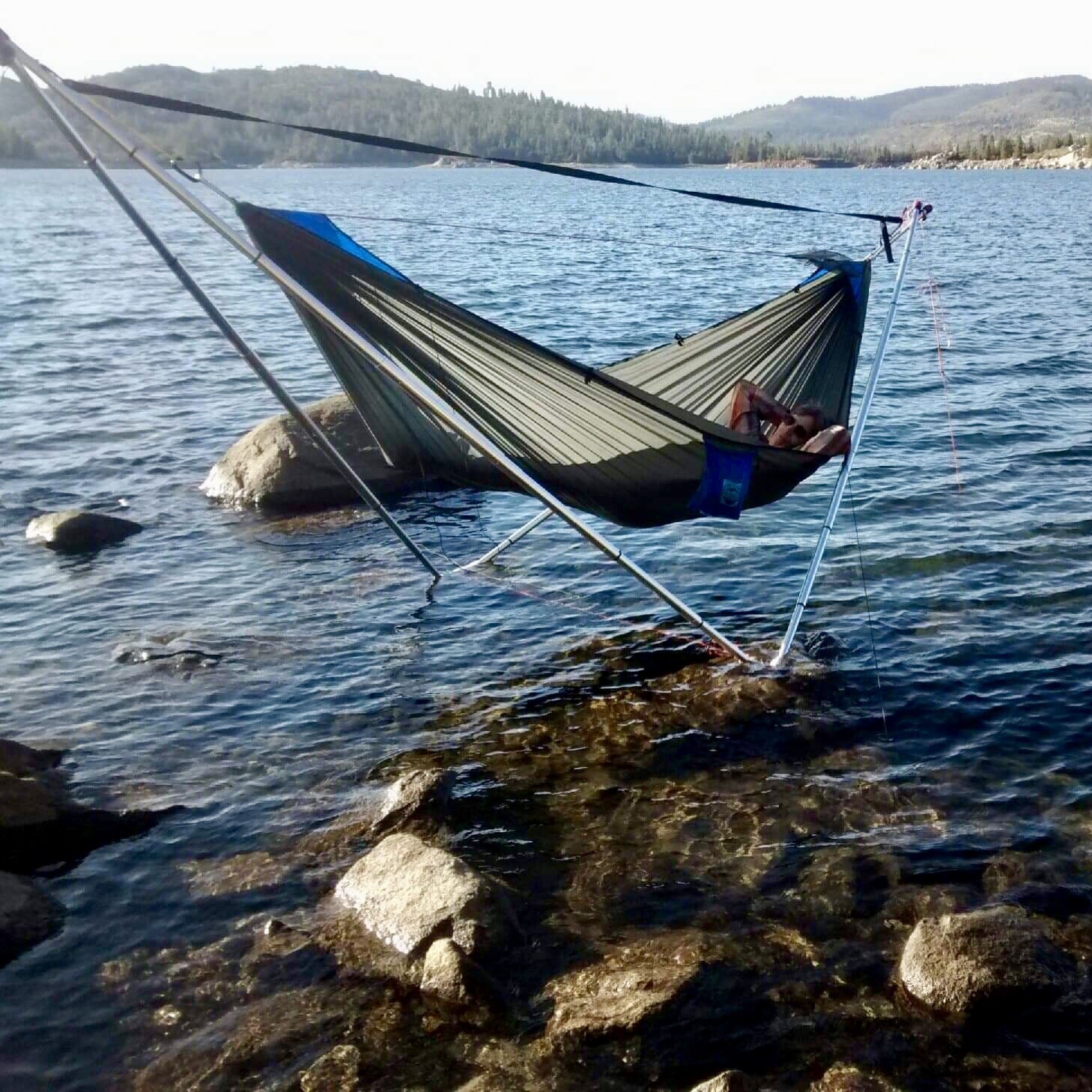 Tensa4 Compact Portable Hammock Stand with Tarp Extensions and Solo Kit