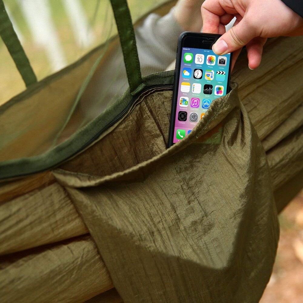 Camping Hammock Tent Mosquito Net Set 2 Person Sun Cover Rainproof Hanging Bed