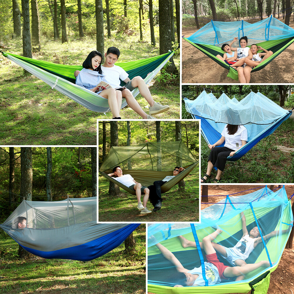 2 Person Double Camping Hammock Chair Bed Outdoor Garden Hanging Swing Sleeping