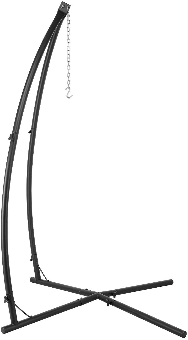Heavy Duty Steel Hammock C Stand Solid Frame Stand for Porch Swing Hammock Chair