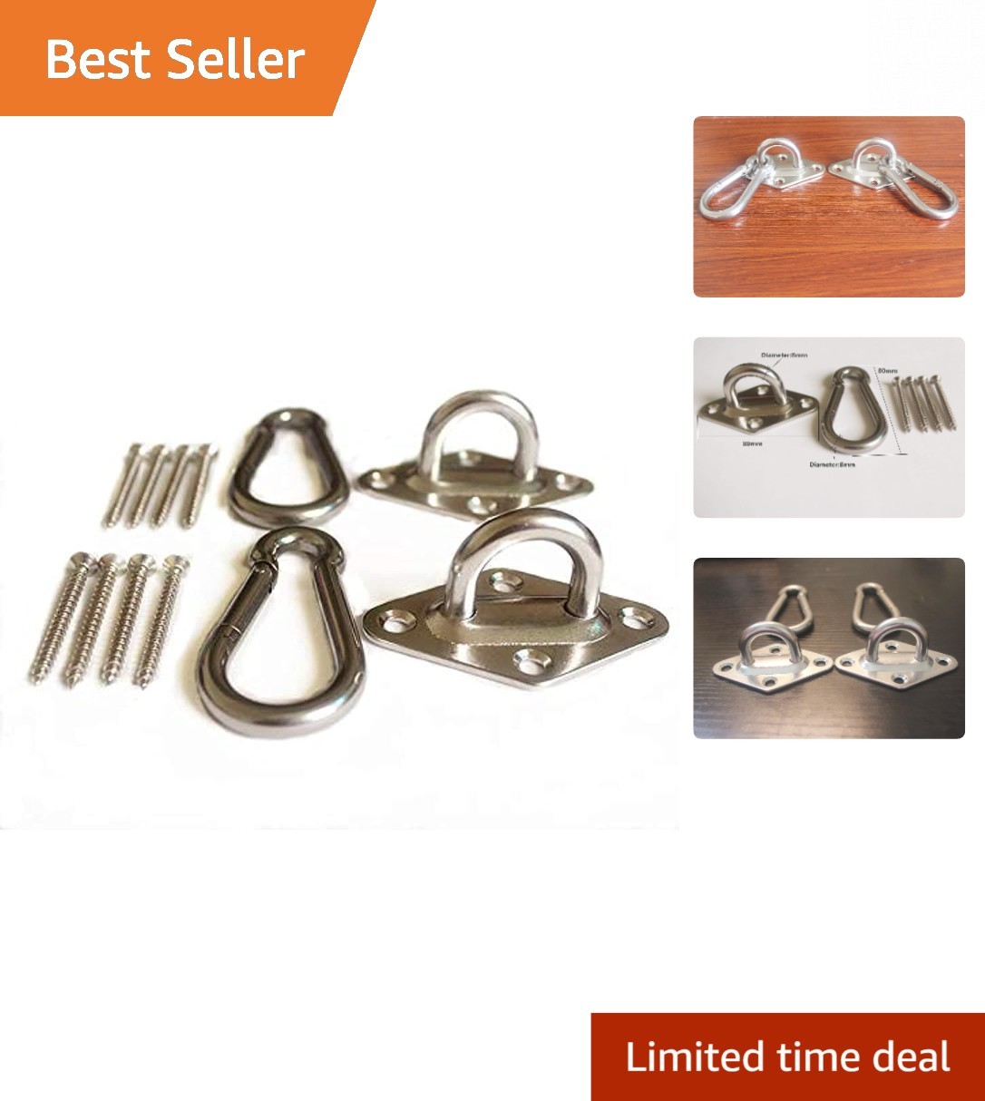 Ultra-Durable 1000 lb Hammock Suspension Kit with Weather-Resistant Hardware