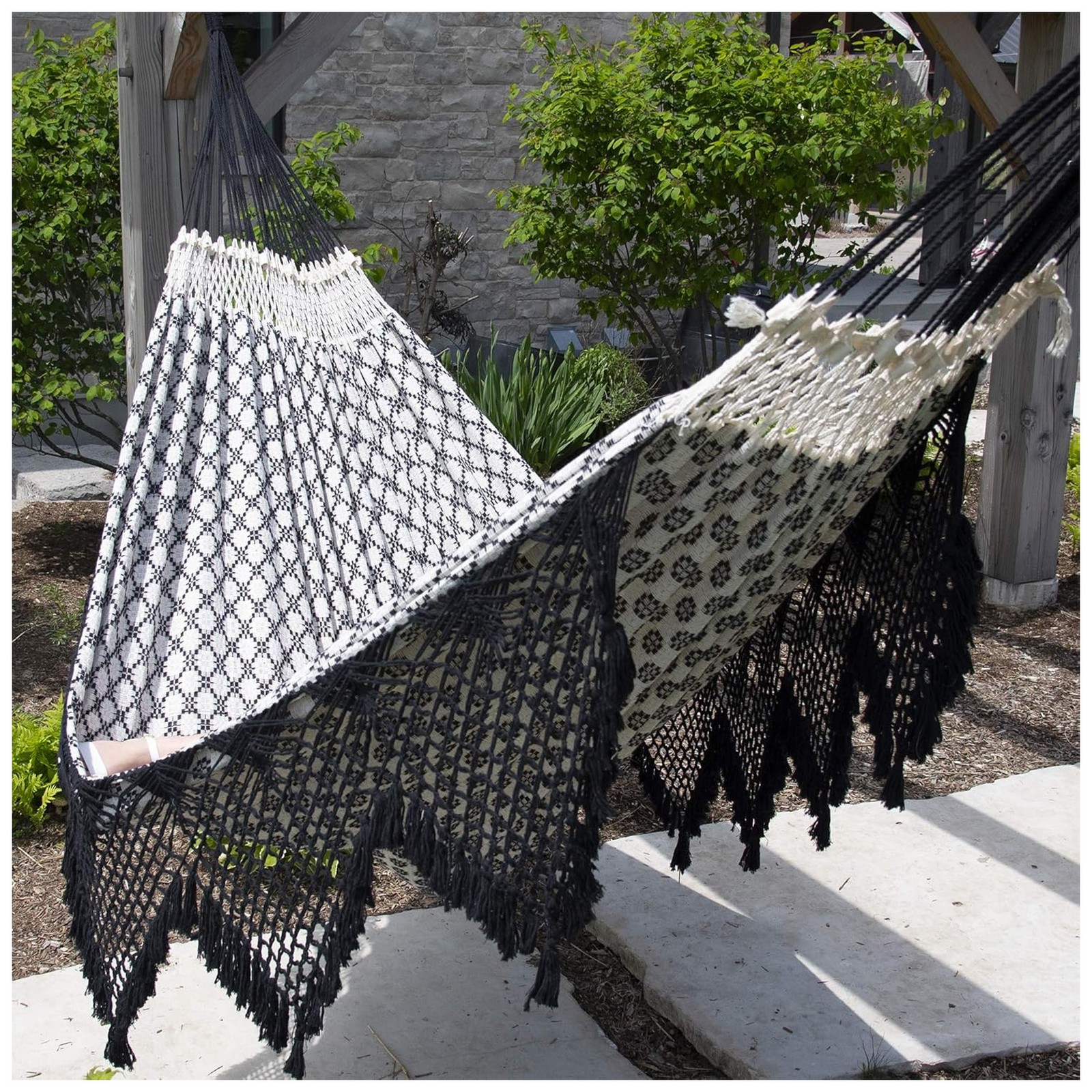 Vivere Authentic Brazilian Cotton Hammock, Outdoor Hanging Daybed, Luxo