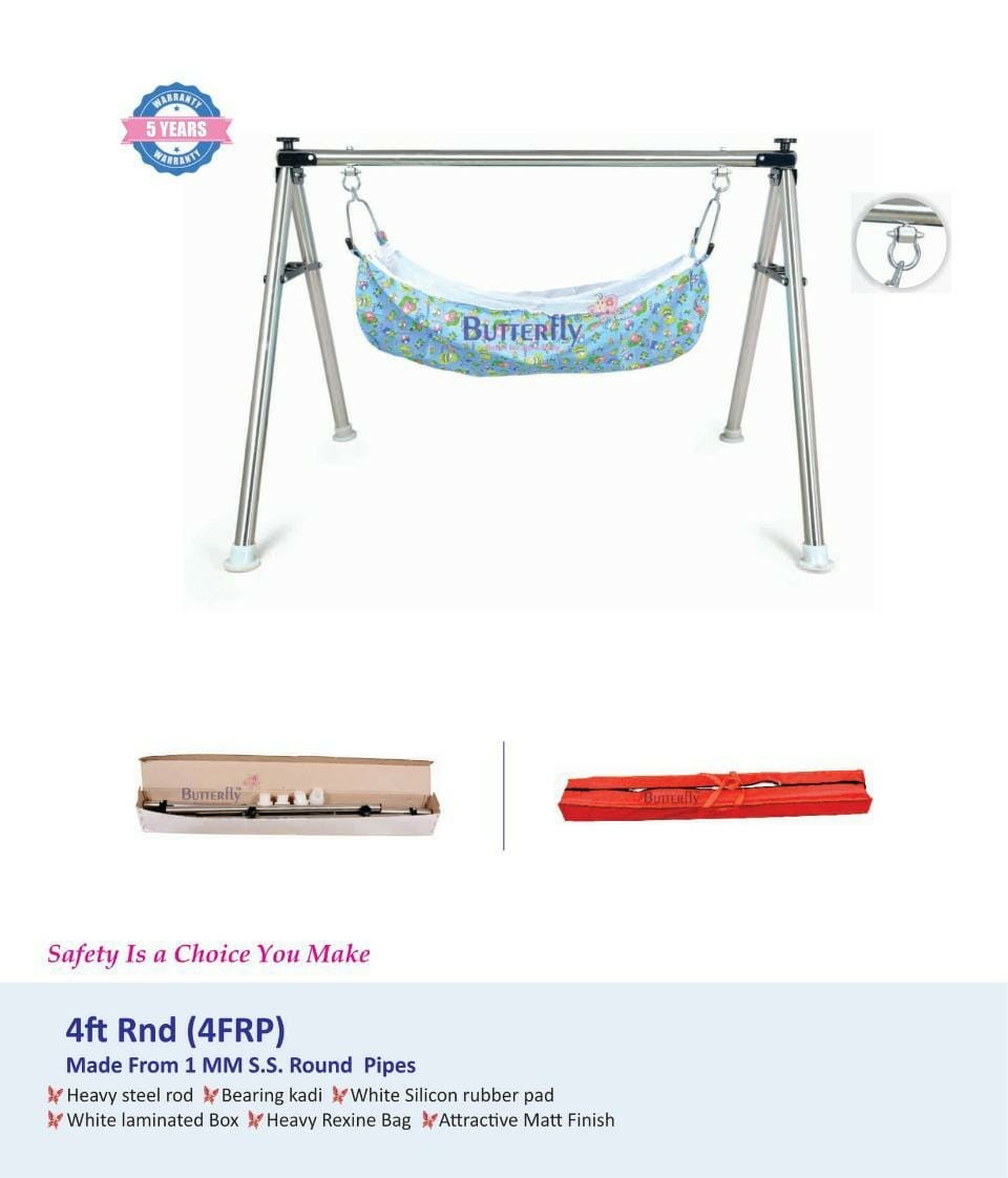 Indian style Ghodiyu , Jhula Baby Cradle Swing Kit Stainless steel sturdy 4ft