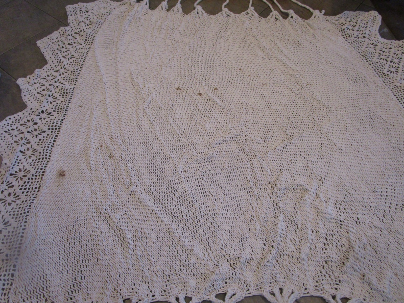 West Elm Heather Taylor Home natural fringe hammock w fringe w bar marks sample