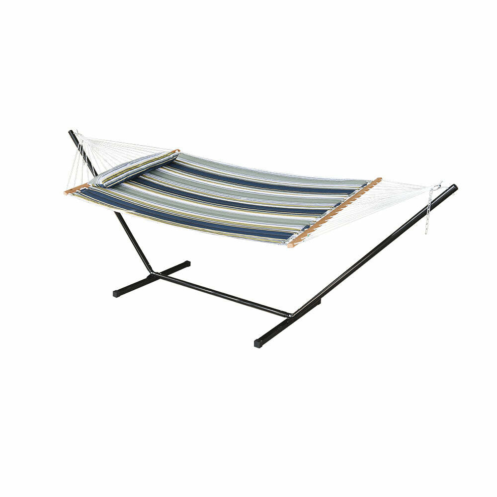 12 FT HAMMOCK WITH STAND & SPREADER BARS AND DETACHABLE PILLOW, HEAVY DUTY