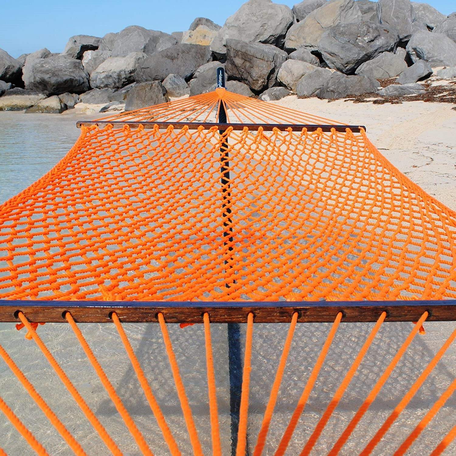 Caribbean Rope Hammock Orange