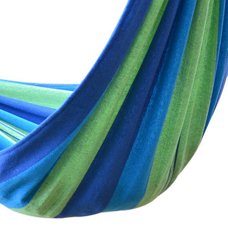 Camping Hammock Double Portable Hammock With 2 Tie Straps Colorful Stripe Cloth