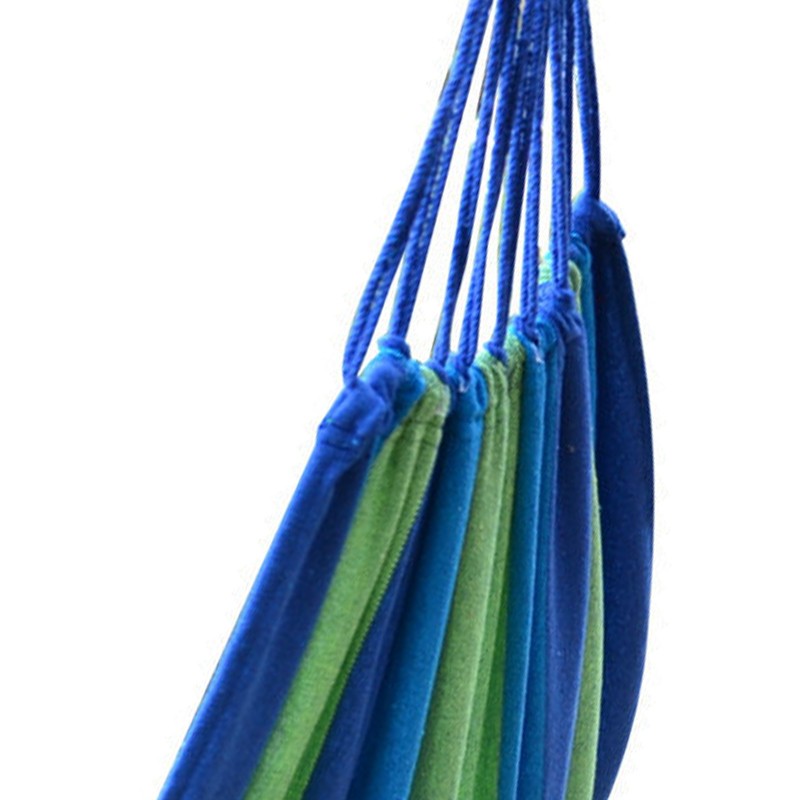 Camping Hammock Double Portable Hammock With 2 Tie Straps Colorful Stripe Cloth