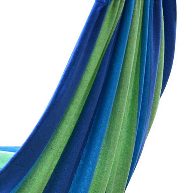 Camping Hammock Double Portable Hammock With 2 Tie Straps Colorful Stripe Cloth