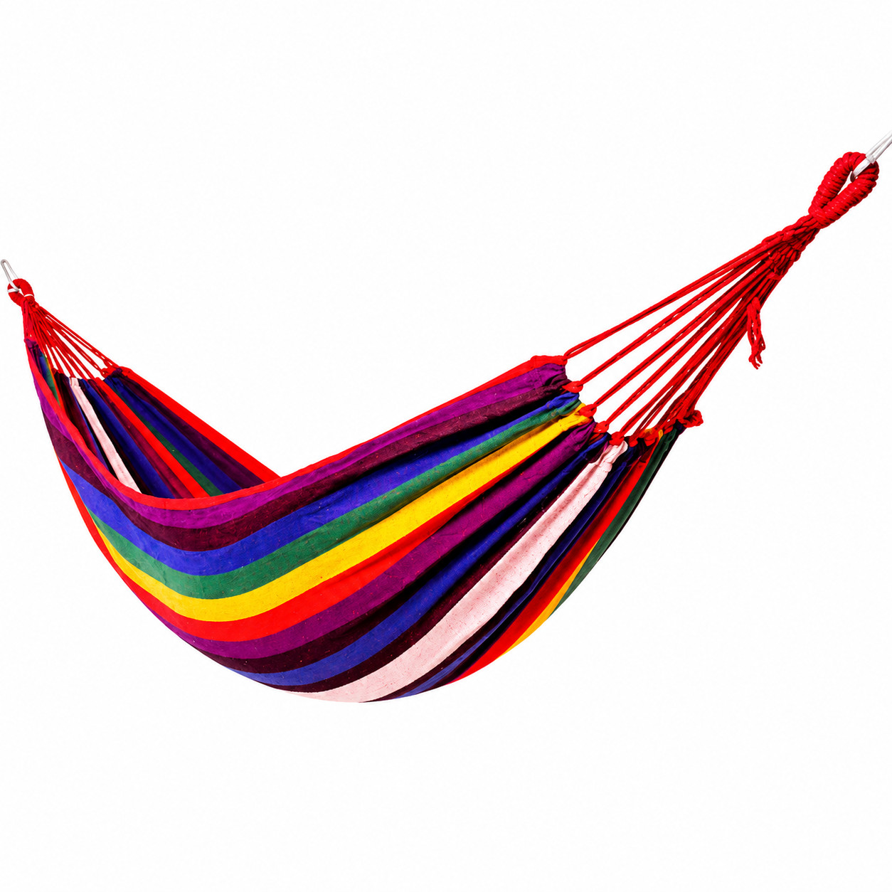 Portable Cotton Hammock Outdoor Camping Travel Lightweight Double Hanging w/ Bag