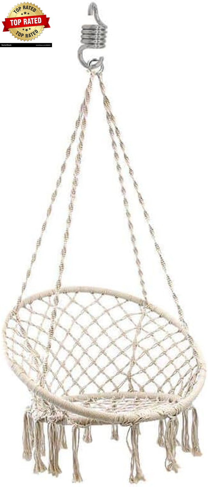 Porch Swing Springs Hammock-Chair Spring – 1500Lbs Heavy Duty Suspension Hangers