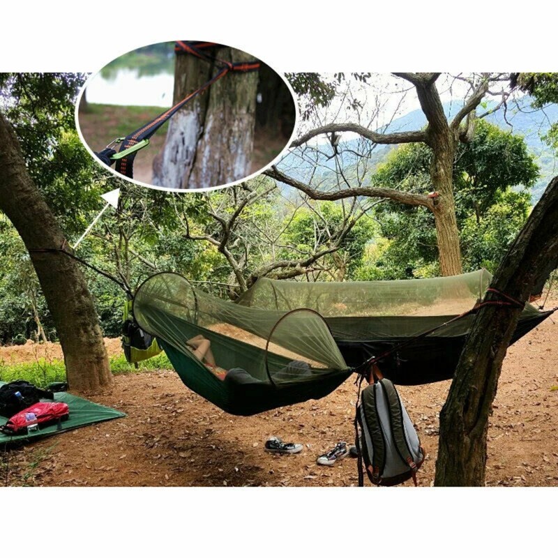 600lb Hammock Straps 2 Pack Heavy Duty Polyester Tree Hanging Rope 5 Ring Set XL