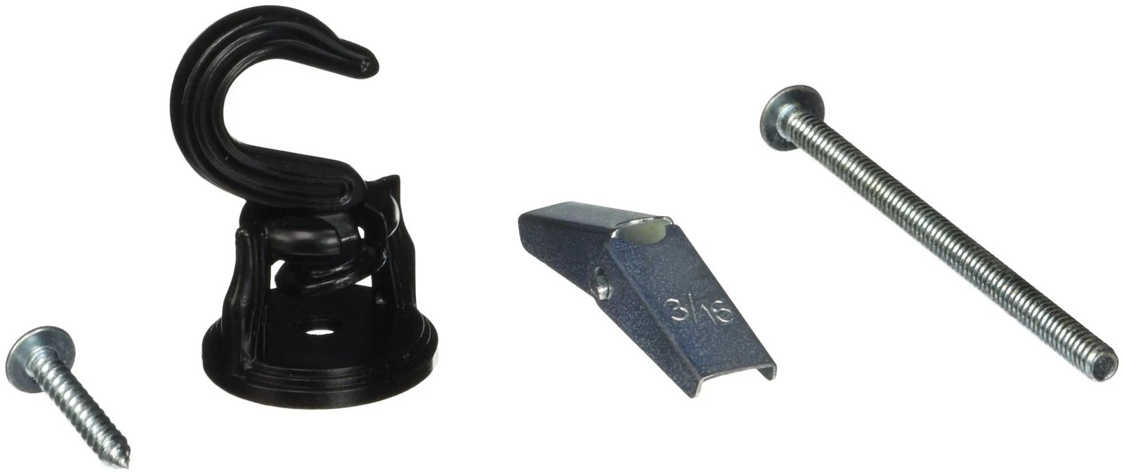 NOS 4-PACK LOT Panacea 86131 Swivel Ceiling Hook Black Swag Plant Hanger