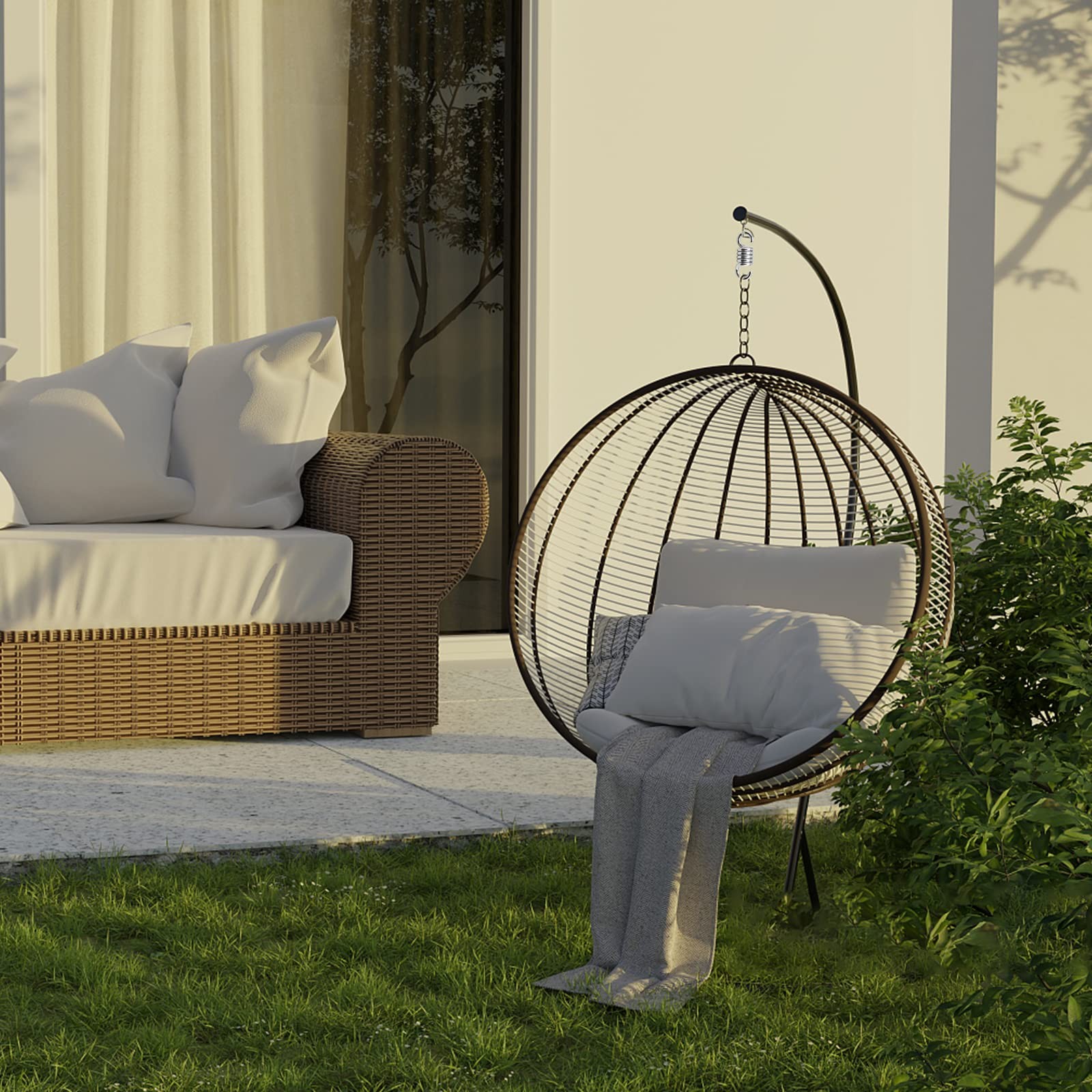 4 PCS 4 Inch 700Lbs Capacity Hammock Chair Spring Heavy Duty Porch Swing