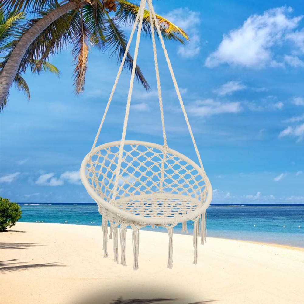 New Chair Hanging Rope Swing Hammock Outdoor Porch Patio Yard Seat Mul Colors