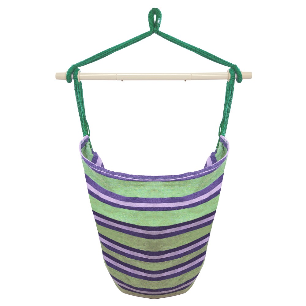 Polyester Cotton Hammock Chair Hanging Rope with 2 Cushions for Home Decoration