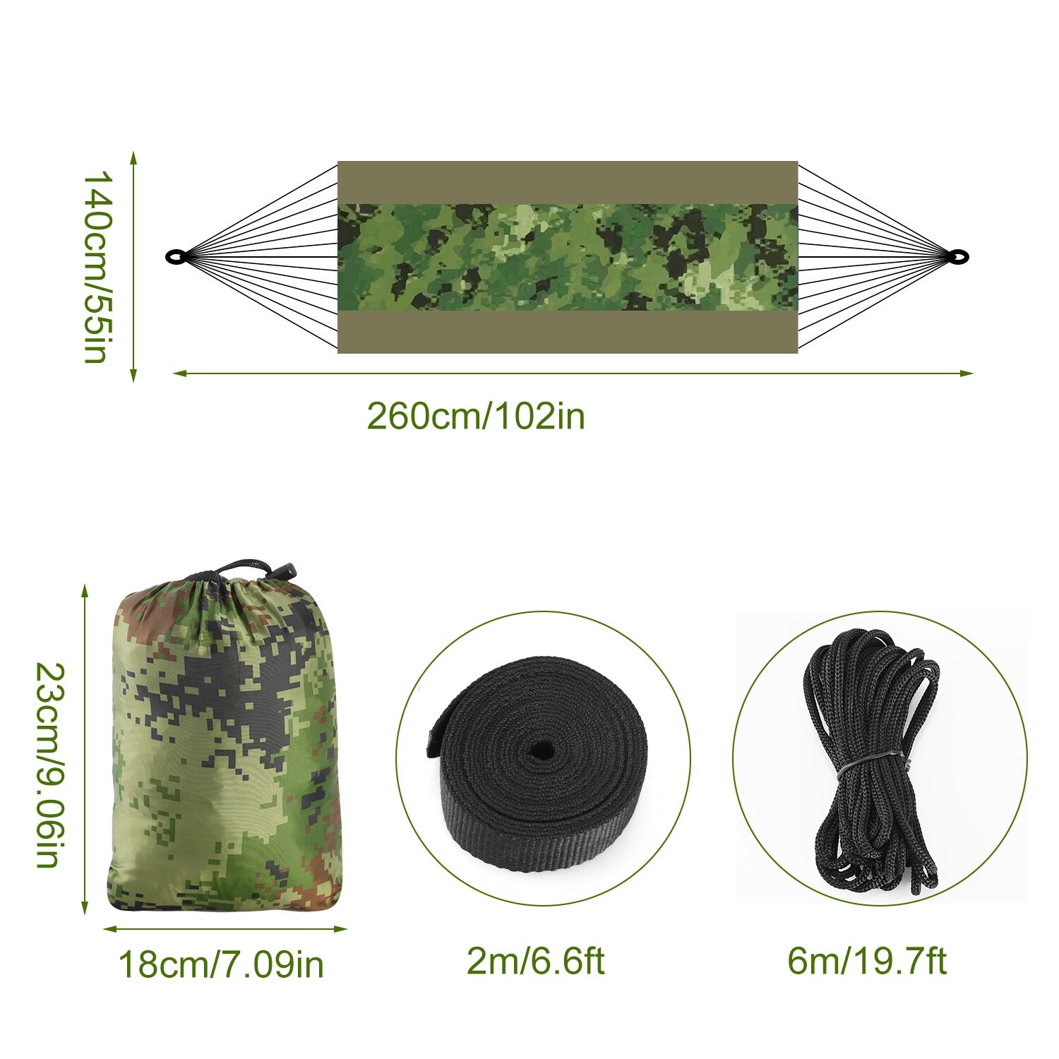 Double Outdoor Parachute Nylon Hammock Portable 600lbs Load with Mosquito Net