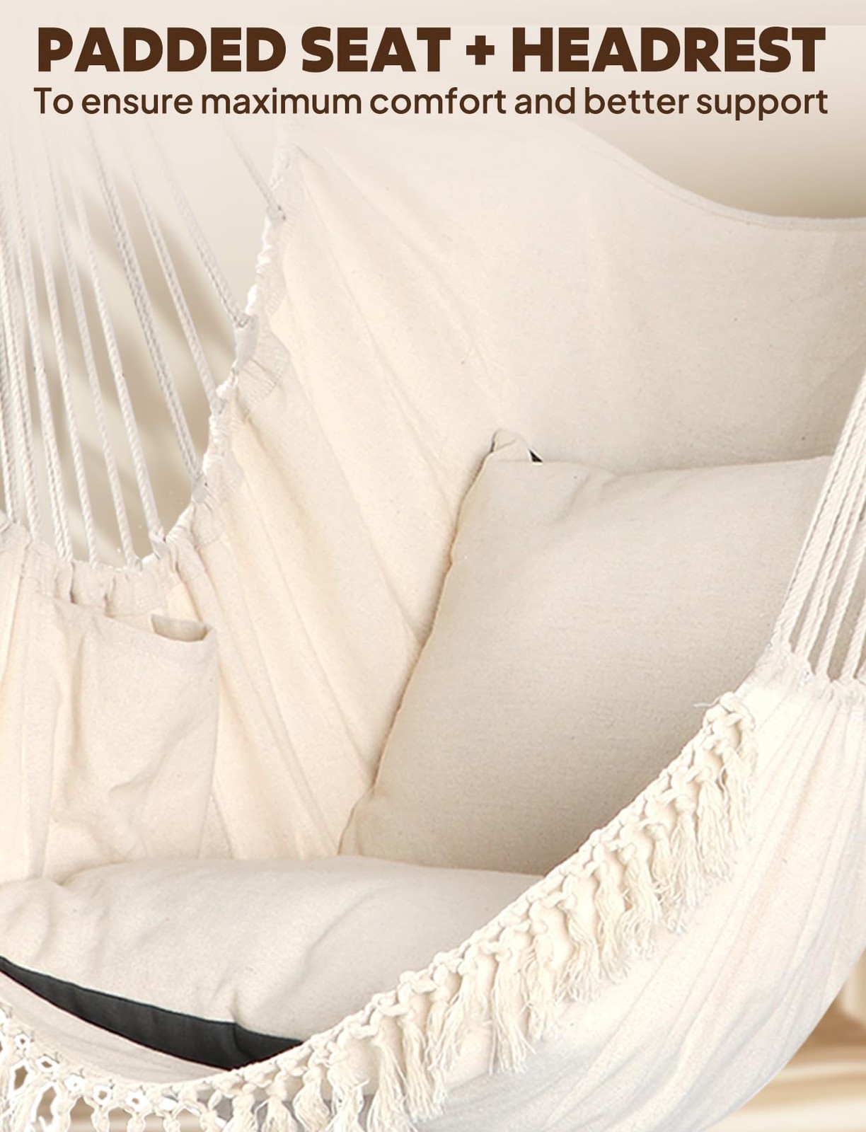Chihee Hammock Chair Hanging Swing, 2 Pillows, Strong Webbing Straps