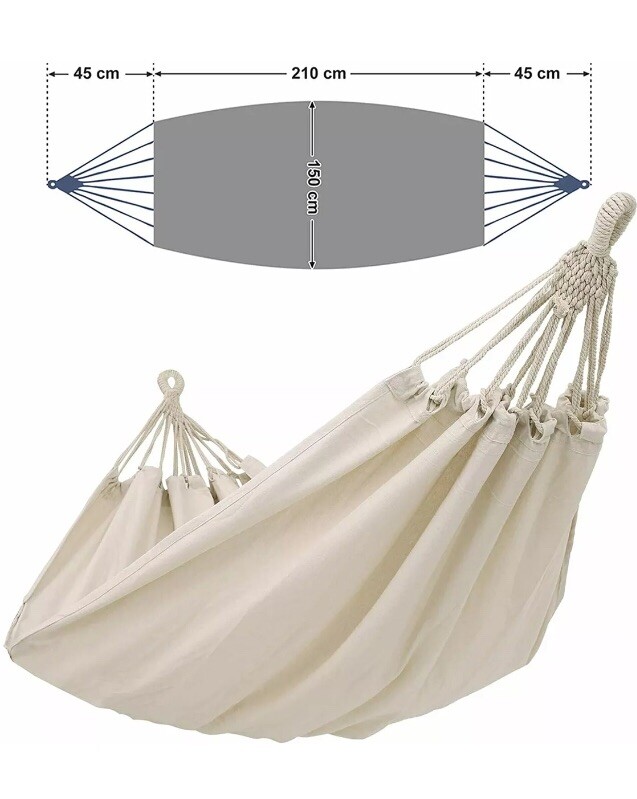 SONGMICS Hammock Fabric Of Cotton And Polyester Relax IN Garden Camping 661.4lbs