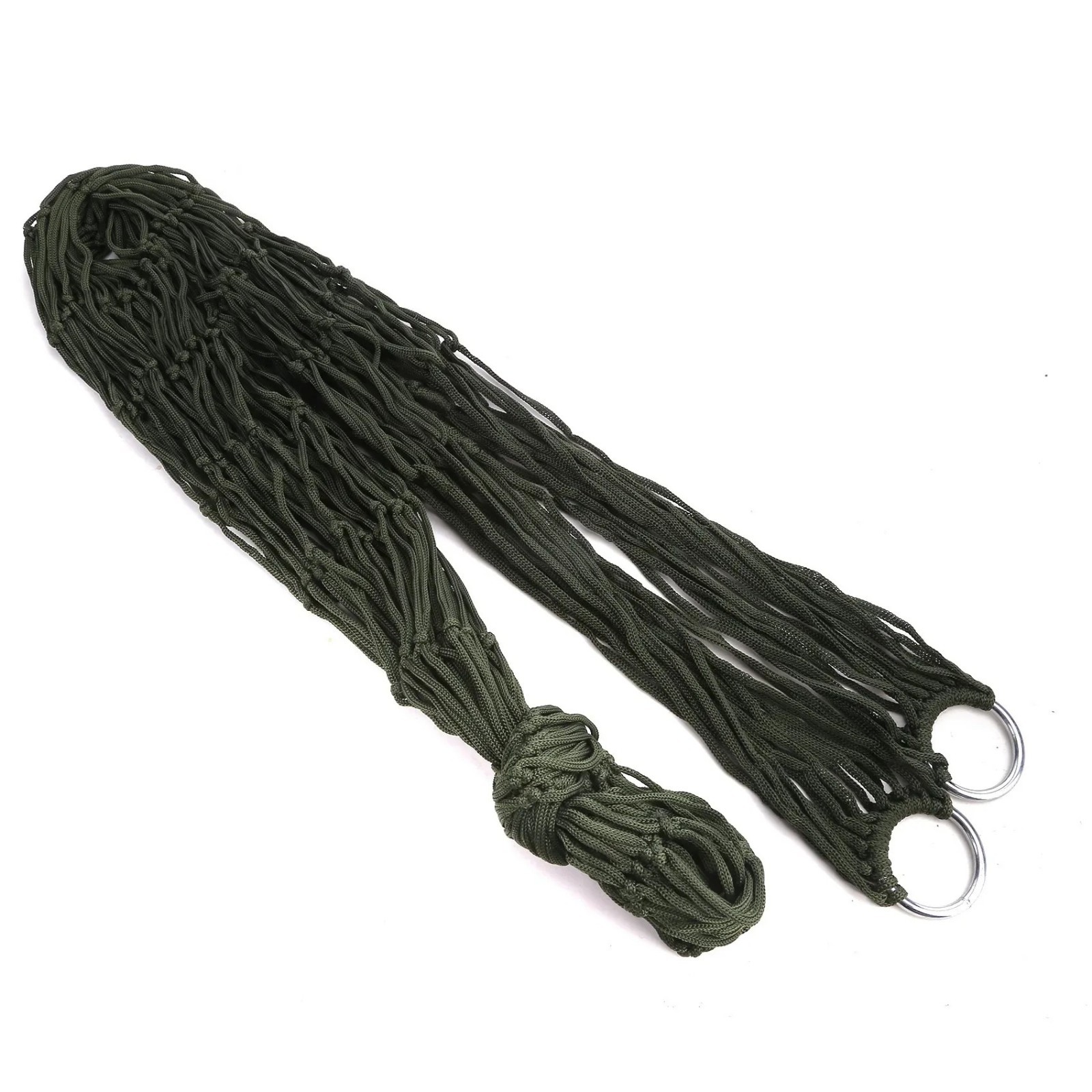 Nylon Rope Hammock Outdoor Sleeping Net Bed Portable Camping Garden Beach Yard