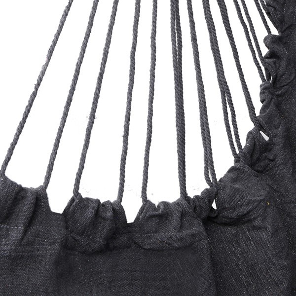 Hammock Hanging Rope Chair Swing Seat Patio Picnic Camping Dark Gray For Outdoor