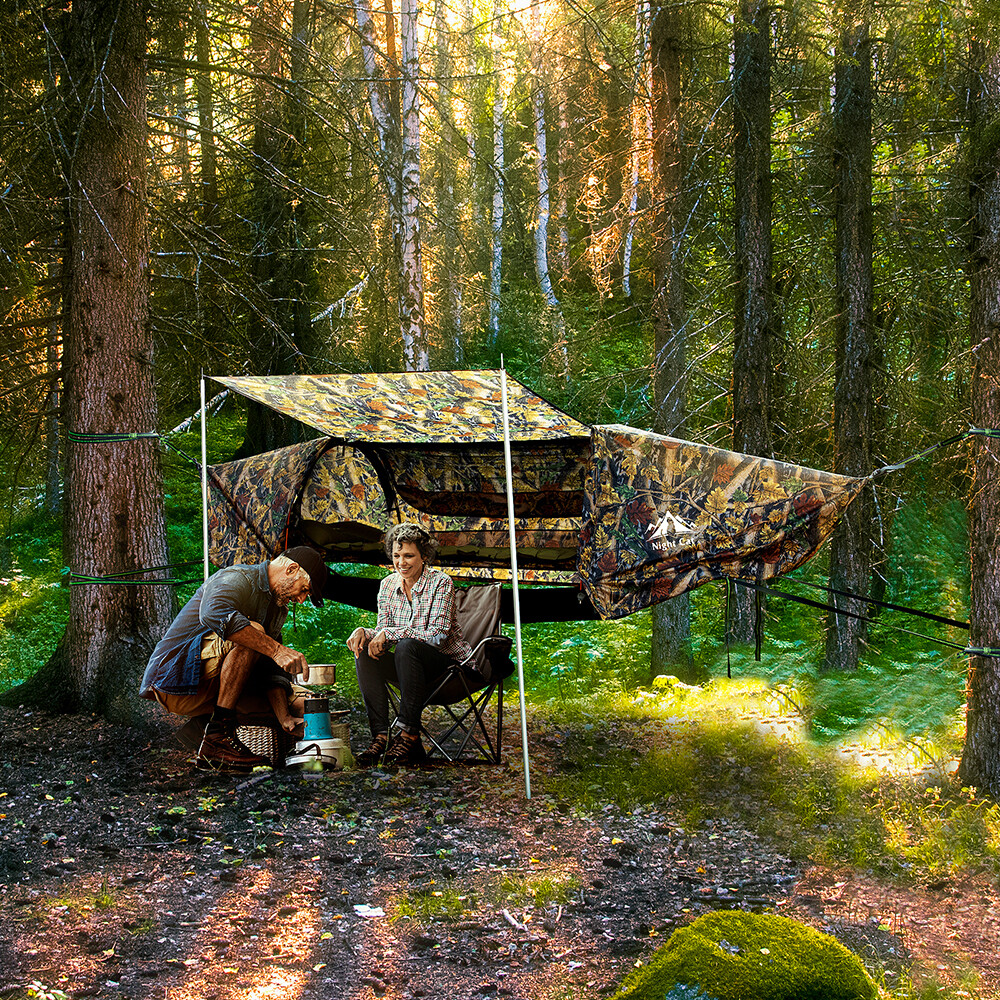 440lbs 1/2 Person Camping Hammock Tent Hanging Sleeping Bed with Mosquito Net US