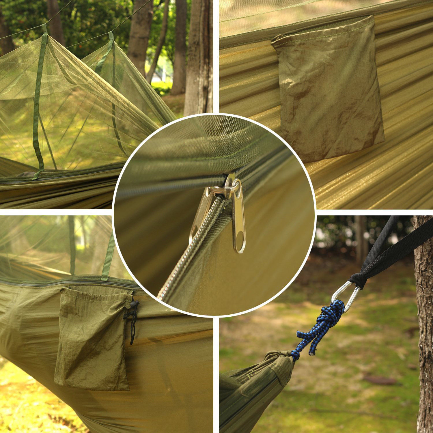 Military Jungle Hammock Mosquito Net Camping Travel Parachute Hanging Bed Tent