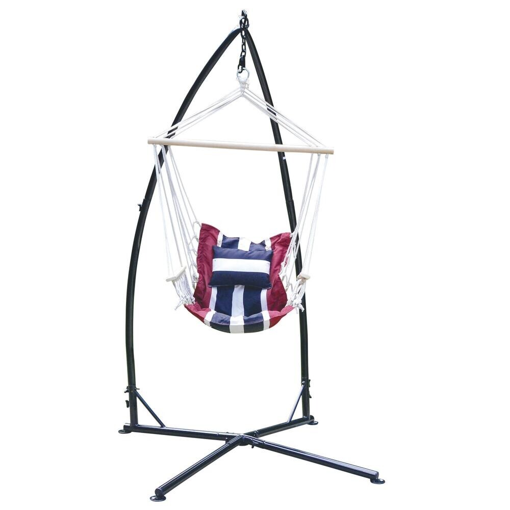 21″ Multicolor Striped Polyester Patio Hanging Hammock Chair 250 lbs Capacity