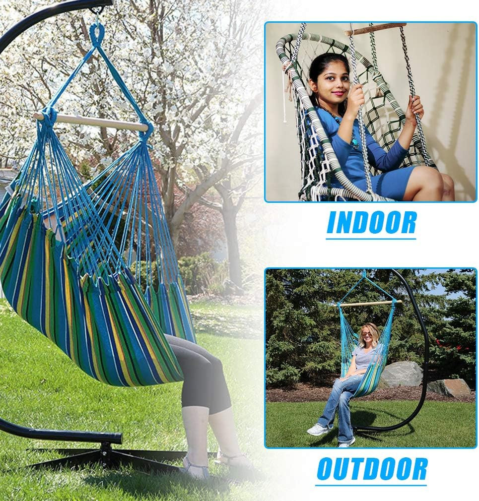 Heavy Duty C Stand for Hammock Chair – Indoor/Outdoor Use, Black