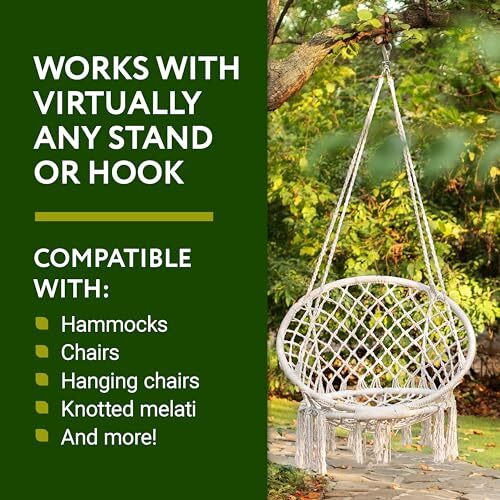 Hanging Chair/Hammock Chair Swivel Hook Snap – 500 LB 500 LB WEIGHT LIMIT