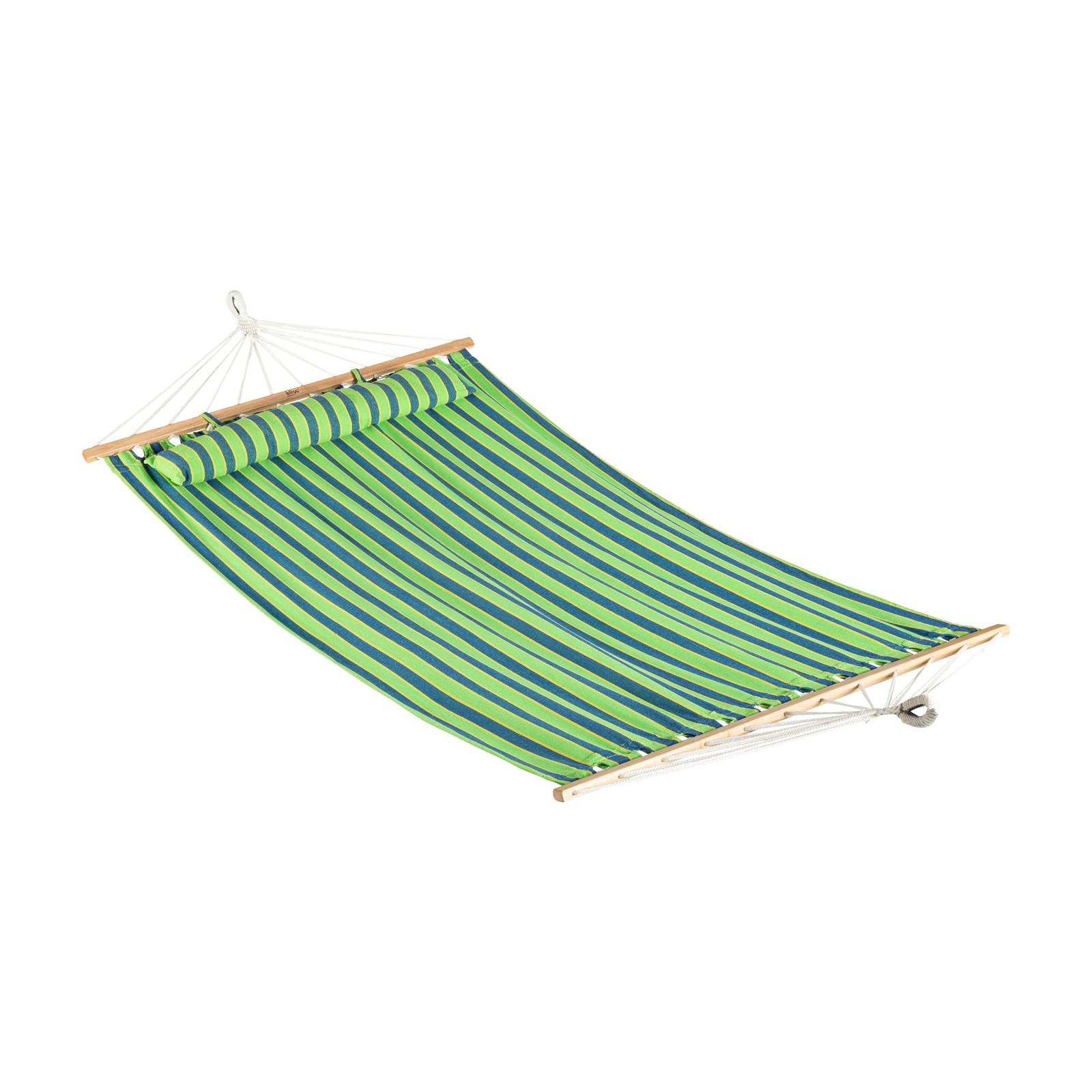 Bliss Hammocks Caribbean Hammock with Pillow & Hardware, 48″ Wide, Mediterranean