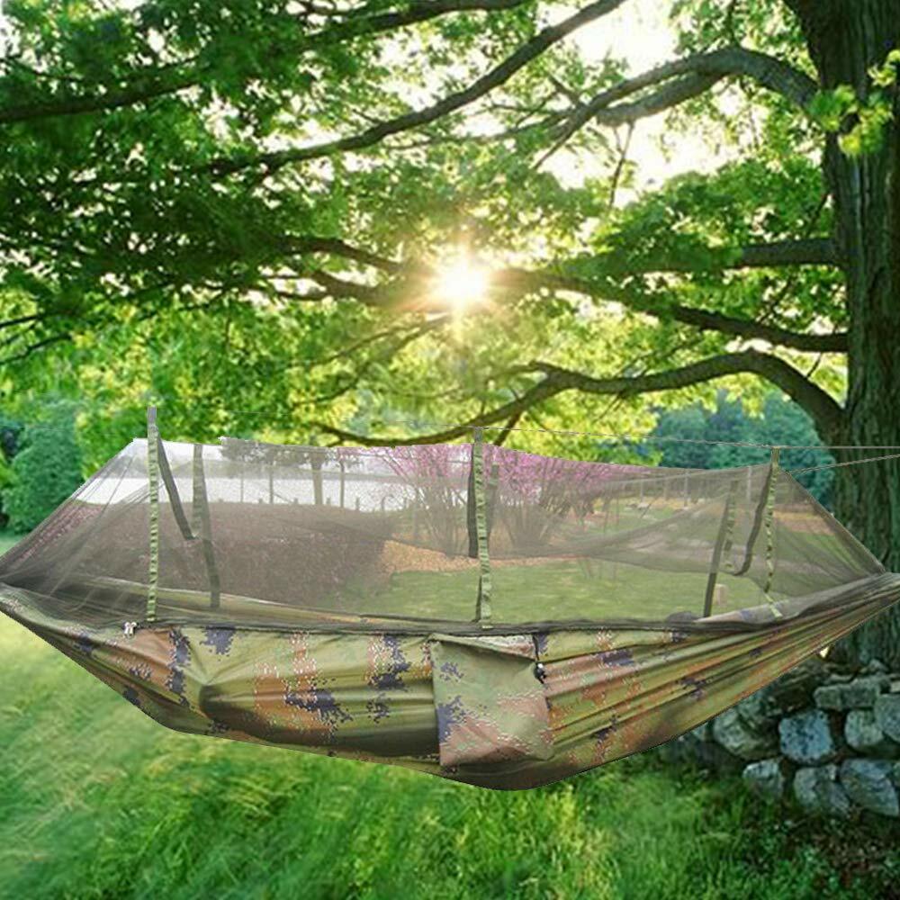 660lbs Double Person Portable Camping Hammock Tent Hanging Bed with Mosquito Net