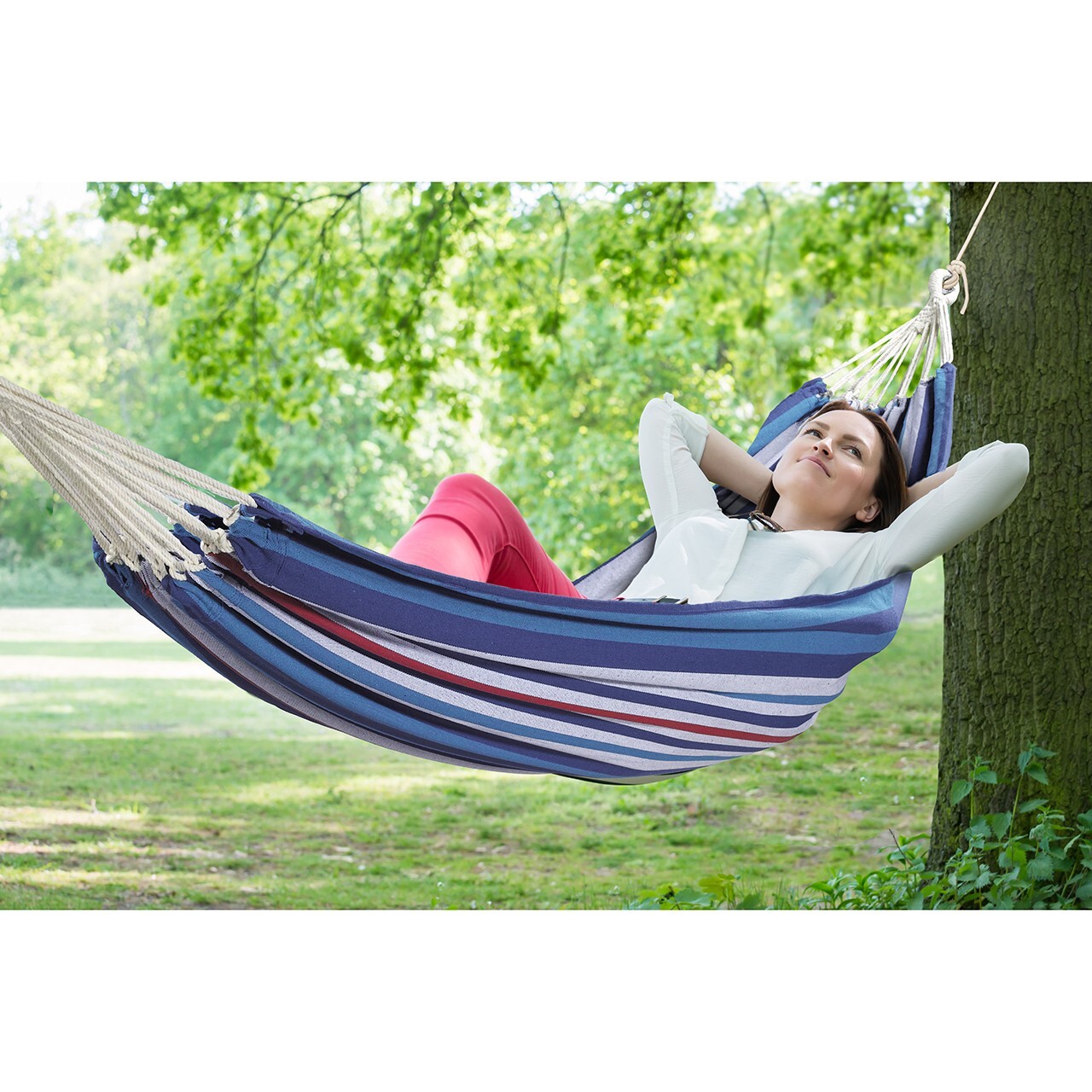 Bliss Hammock In Bag + Hanging Ropes 250 LB Capacity Cotton Polyester MultiColor