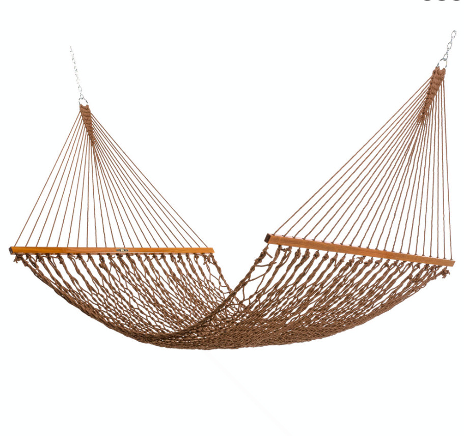 Pawleys Island DURACORD Large Rope Hammock Antique Brown 450lb USA
