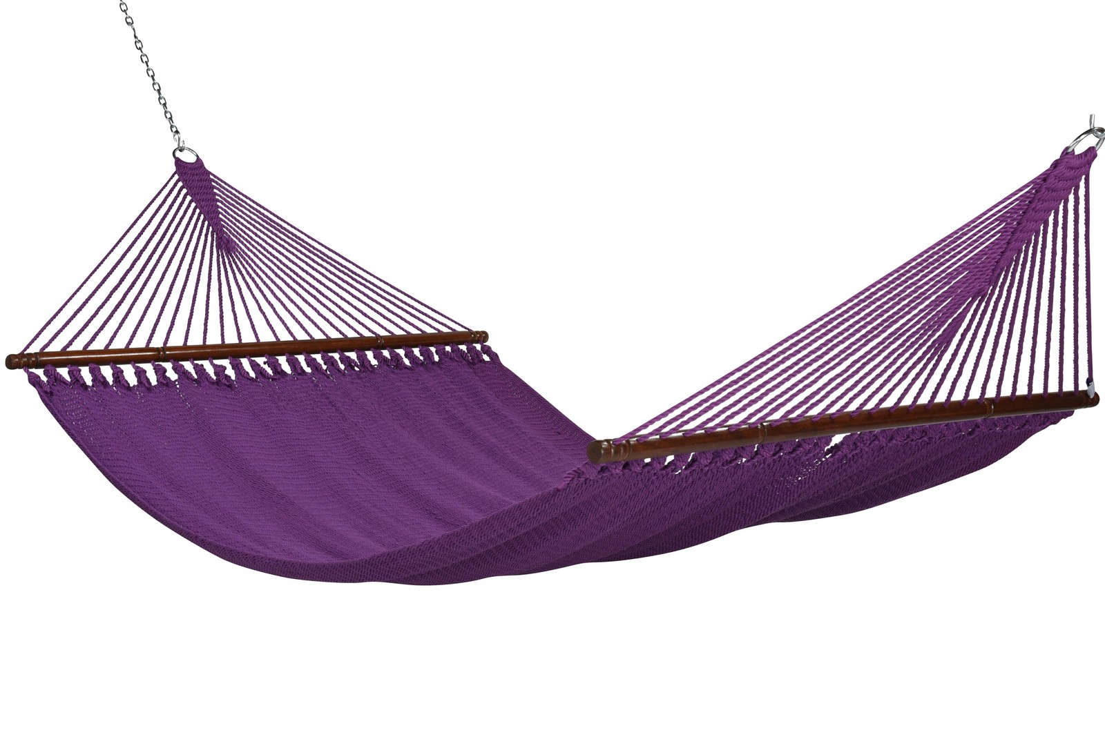 Jumbo Caribbean Hammock Purple and Wood Arc Hammock Stand