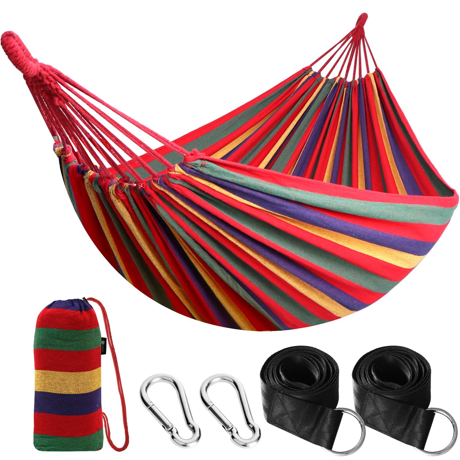 Cotton Hammock Portable Camping Hammocks for Hanging Sturdy Garden Comfortable F
