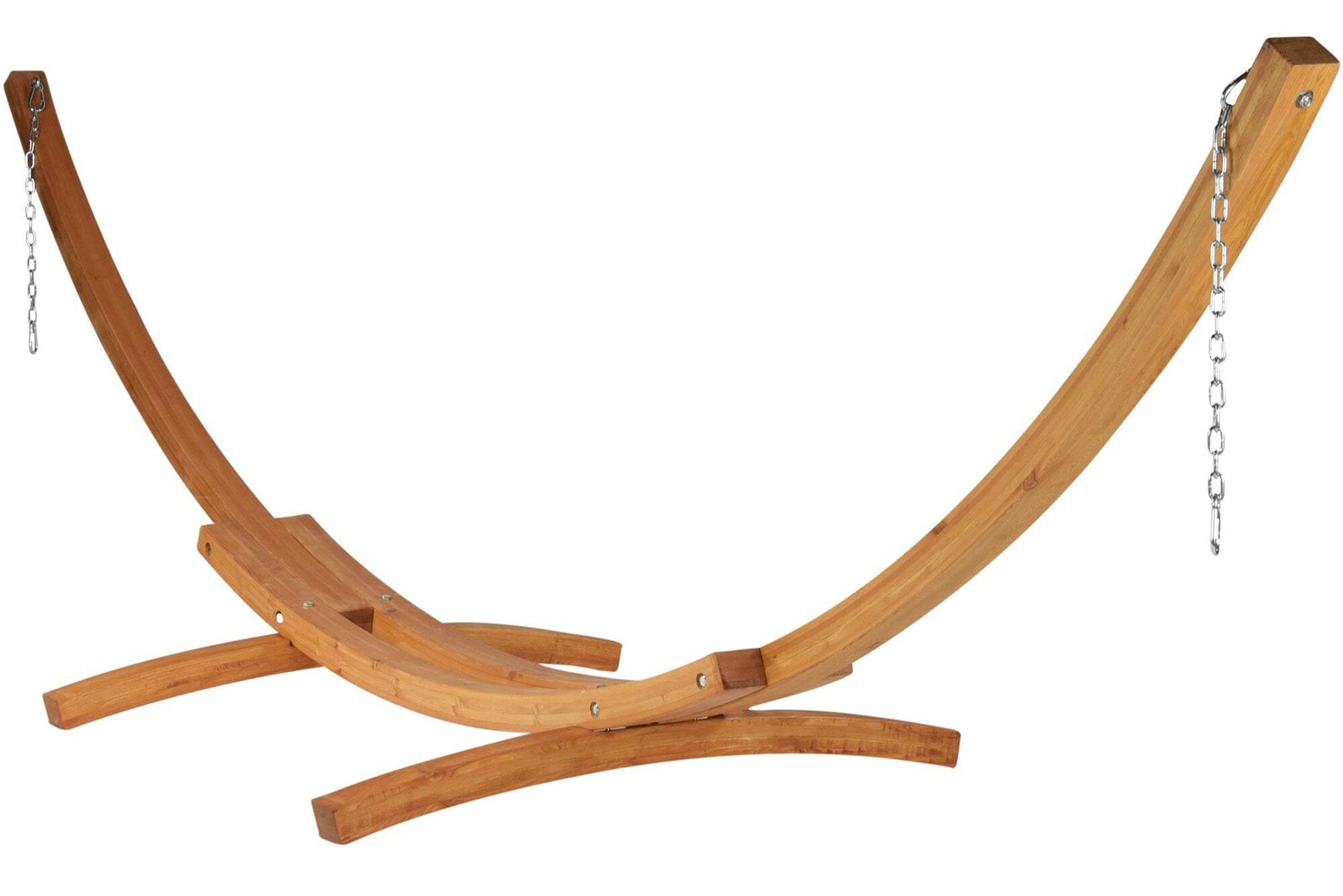 Jumbo Caribbean Hammock Tan and Wood Arc Hammock Stand