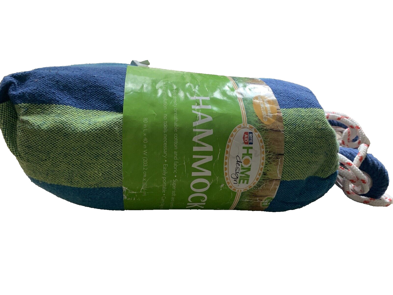 Hammock Rite Aid Home Design Cotton Fabric 80in. L x 40in. W