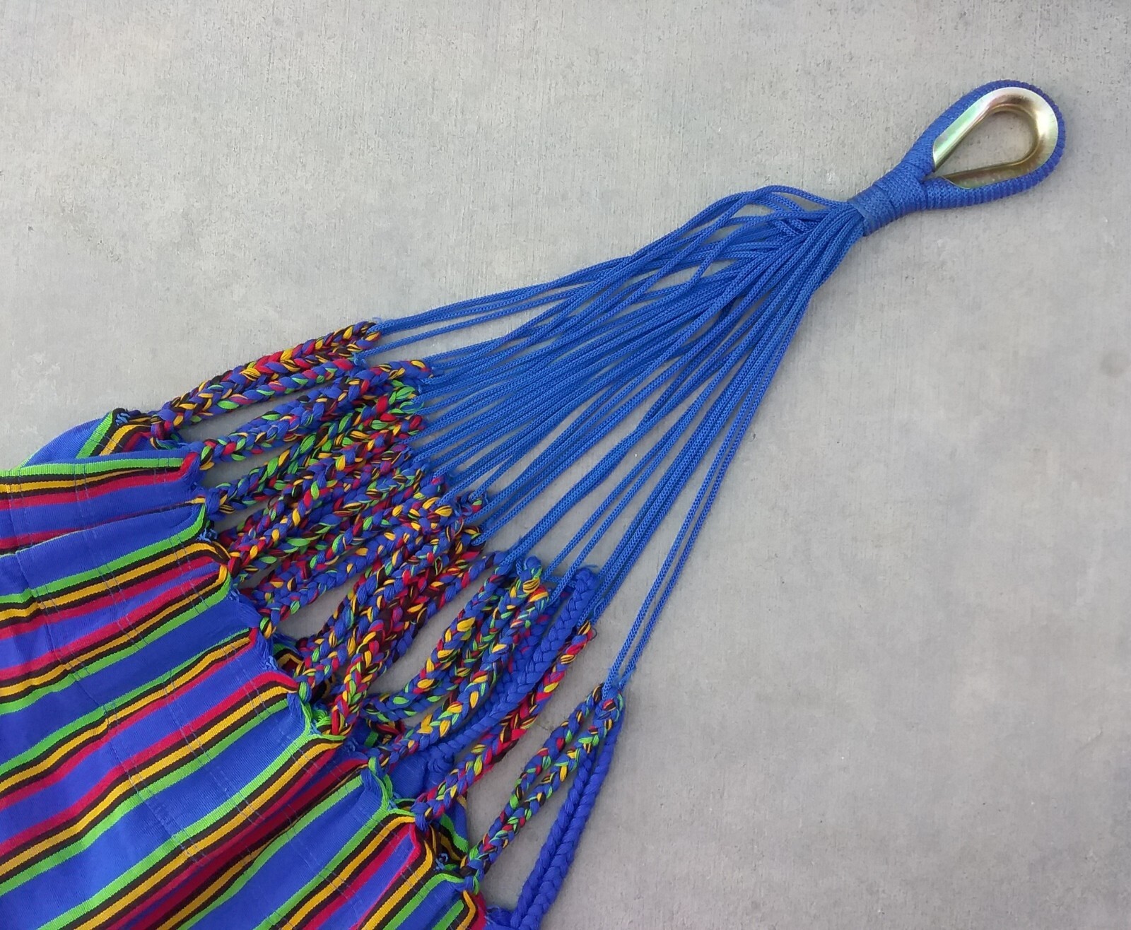 RORYTZX Hammock multicolor woven with fringe outdoor indoor blue red yellow exc